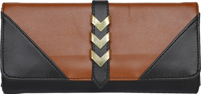

Fristo Women Casual Black, Brown Artificial Leather Wallet(6 Card Slots), Black and tan