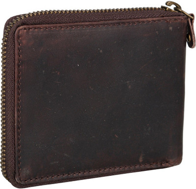 

AspenLeather Men Brown Genuine Leather Wallet(6 Card Slots)
