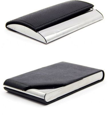 

ELS Men Casual Black Artificial Leather Card Holder(8 Card Slots)