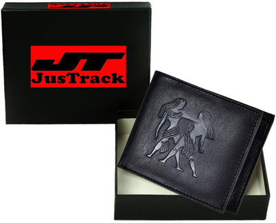 

Justrack Men Casual Black Genuine Leather Wallet(1 Card Slot)