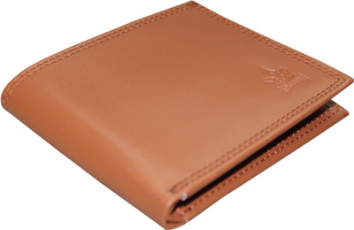 

KINGSMAN Men Casual Tan Genuine Leather Wallet(8 Card Slots)