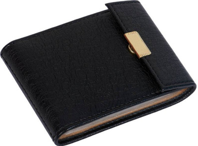 

Just Leather Men Black Artificial Leather Card Holder(12 Card Slots)