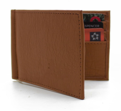

DELMA Men Brown Artificial Leather Money Clip(6 Card Slots)