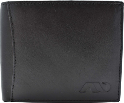 annodyne Men Casual Black Genuine Leather Wallet(6 Card Slots)
