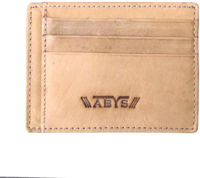 

ABYS Men Casual Beige Genuine Leather Wallet(6 Card Slots), Tan