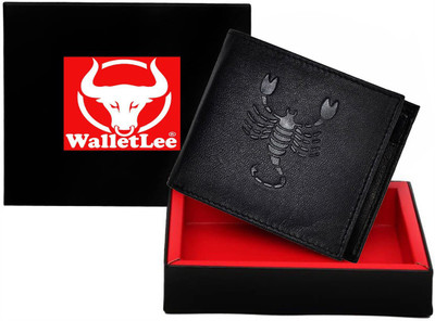 

WalletLee Men Casual Black Genuine Leather Wallet(1 Card Slot)