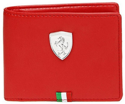 

Puma Boys Casual Red Genuine Leather Wallet(6 Card Slots)