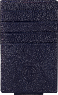 

CadetBlue Men Casual Blue Genuine Leather Card Holder(6 Card Slots)