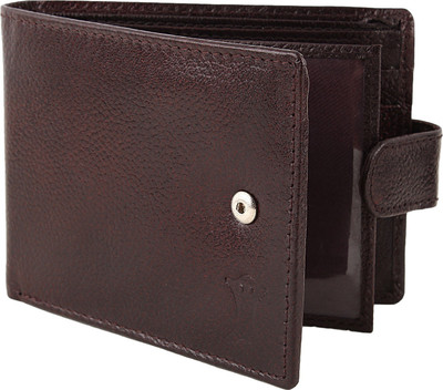 

creature Men Casual Brown Genuine Leather Wallet(3 Card Slots)