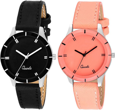 

Bright Fashion 605-blk-orng Attractive Dial Analog Watch - For Women