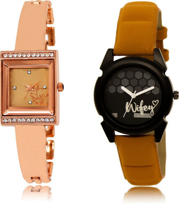 

The Shopoholic Fashionable Fancy CollectionÃÂ Rose Gold And Black Dial Analog Watch For Girls Watches Girls Stylish Watch - For Women