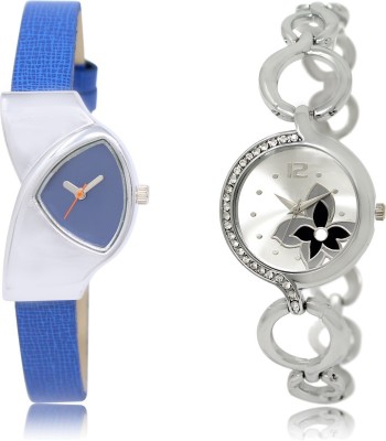 

The Shopoholic Latest Fashionable Blue And Silver Dial Analog Watch For Girls Awesome Watches Woman Watch - For Women