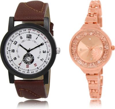

The Shopoholic Fashionable Fancy CollectionÃÂ White And Rose Gold Dial Analog Watch For Boys And Girls Watches Formal Watch - For Men & Women