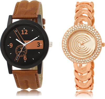 

The Shopoholic Best Combo Pack Black And Brown And White Dial Analog Watch For Boys And Girls Mens Watch Watch - For Men & Women