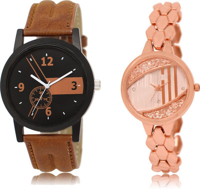 

The Shopoholic New Stylist Latest Black And Brown And Rose Gold Dial Analog Watch For Boys And Girls Watch Boy Watch - For Men & Women