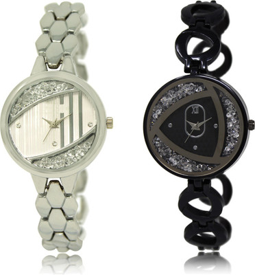 

The Shopoholic Latest Fashionable Silver And Black Dial Analog Watch For Girls Belt Watch For Women'S Watch - For Women