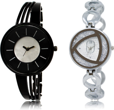 

The Shopoholic Latest Fashionable Black And Silver Dial Analog Watch For Girls Watch For Boys And Girl Combo Watch - For Women