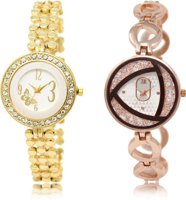 

The Shopoholic Stylist Designer Combo Pack 2 White And Silver Dial Analog Watch For Girls Women'S Leather Watches Watch - For Women