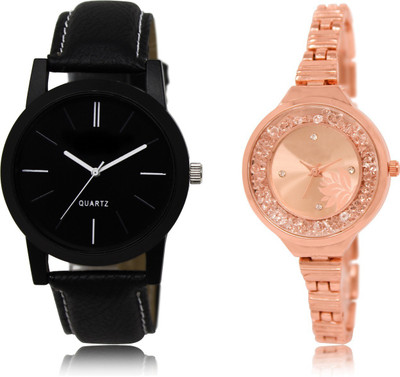 

The Shopoholic Fashionable Fancy CollectionÃÂ Black And Rose Gold Dial Analog Watch For Boys And Girls Mens Leather Watches Watch - For Men & Women