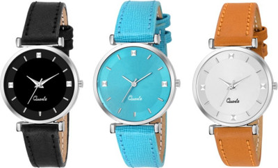 

Celora AV-114 Branded Round Dial Leather Strap Combo Watch - For Women