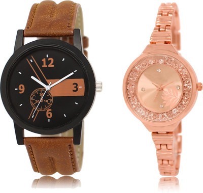 

The Shopoholic Treny and Precious Black And Brown And Rose Gold Dial Analog Watch For Boys And Girls Stylish Watch Men Watch - For Men & Women