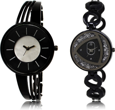

The Shopoholic Stylist Designer Combo Pack 2 Black And Silver Dial Analog Watch For Girls Watch Belt Watch - For Women