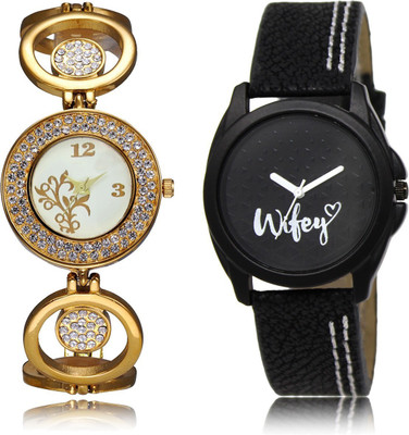 

The Shopoholic Stylist Designer Combo Pack 2 White And Black Dial Analog Watch For Girls Stylish Watch Watch - For Men & Women