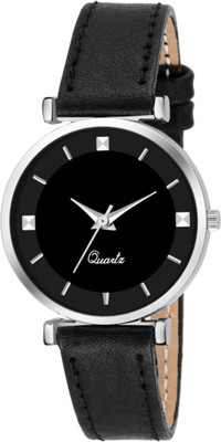 Celora AV-111-Black Designer Black Dial Leather Premium Watch - For Women