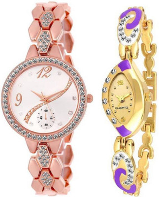 

TRUE KART Rose Gold Italian Design Women Analog watch Combo for Girls and Ladies Watch - For Women