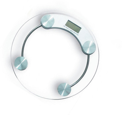 

GLOWISH 6MM Electronic Digital Personal Bathroom Health Body Round Glass Step-on Activation Weighing Scale(TRANSPARENT, GLASS), Glass;transparent