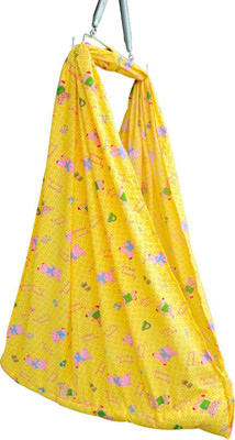 Younique Baby Cradle Swing with Spring set and Mosquito Net (Yellow)(Yellow)