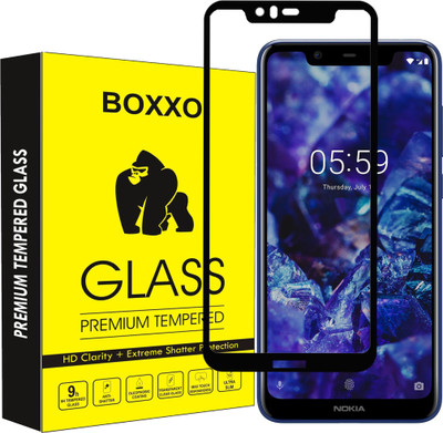 Boxxo Edge To Edge Tempered Glass for Nokia 5.1 Plus(Pack of 1)