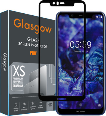 Glasgow Edge To Edge Tempered Glass for Nokia 5.1 Plus(Pack of 1)