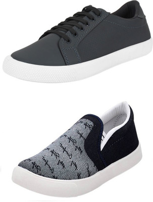 

Trenqs Slip On Sneakers For Men(Multicolor, Grey