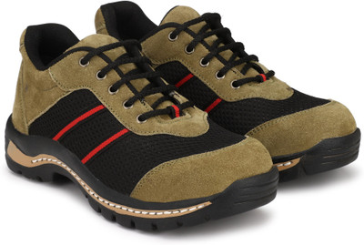 

Udenchi Genuine Suede Leather Steel Toe Industrial Safety Shoe Outdoors For Men(Green
