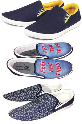

ELIHOX ELIHOX PERFECT MEN'S COMBO PACK OF 3 Loafers For Men(Blue