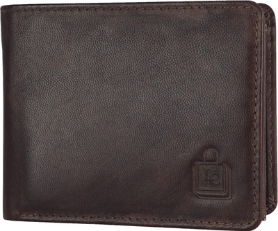 Le Craf Men Casual Brown Genuine Leather Wallet(7 Card Slots)