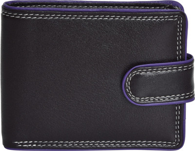 

Carmika Women Purple, Black Genuine Leather Wallet(12 Card Slots), Black;purple
