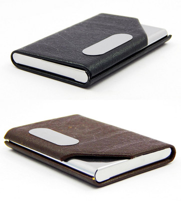 

ELS Men Casual Black, Brown Artificial Leather Card Holder(8 Card Slots)