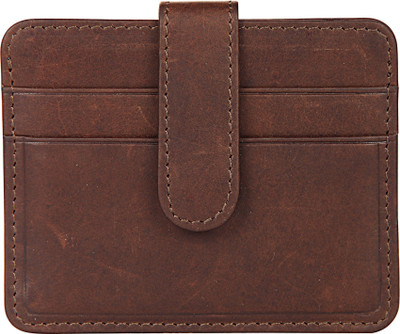 

Leather Zentrum Men Casual Brown Genuine Leather Card Holder(4 Card Slots)