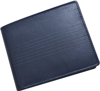 

CUT THE CHASE Men Formal Blue Genuine Leather Wallet(3 Card Slots)