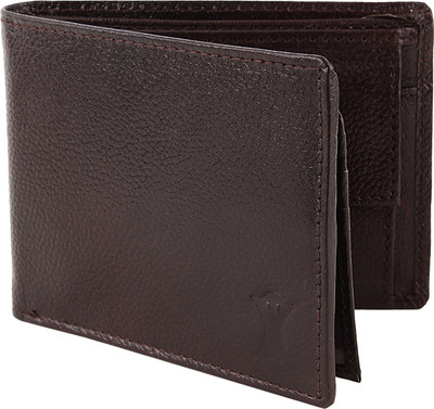 

creature Men Formal Brown Genuine Leather Wallet(3 Card Slots)
