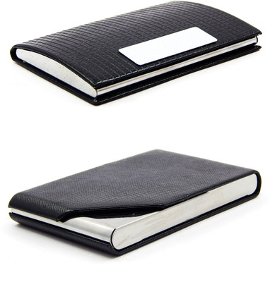 

ELS Men Black Artificial Leather Card Holder(8 Card Slots)