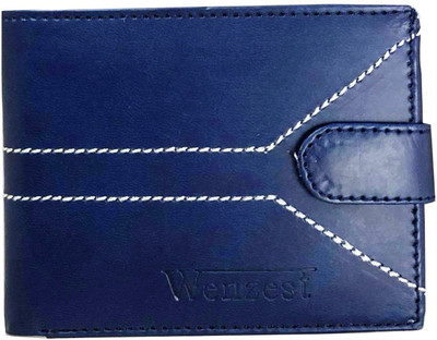

Wenzest Men Casual Blue Artificial Leather Wallet(3 Card Slots)