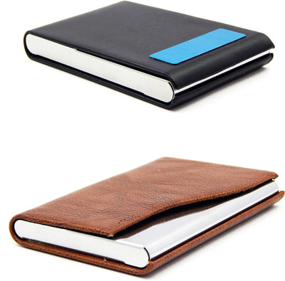 

ELS Men Casual Multicolor Artificial Leather Card Holder(8 Card Slots), Black;brown
