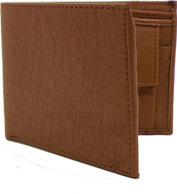 

MS Men Formal Tan Artificial Leather Wallet(4 Card Slots), Brown