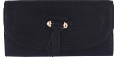 

ELLE Women Casual Black Artificial Leather Wallet(12 Card Slots)