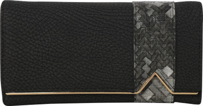 

Bee fashionable Women Black Artificial Leather Wrist Wallet(10 Card Slots), Trendy black