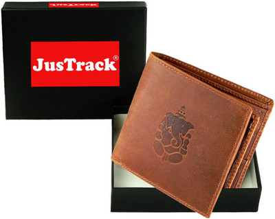 

JusTrack Men Casual Brown Genuine Leather Wallet(8 Card Slots)