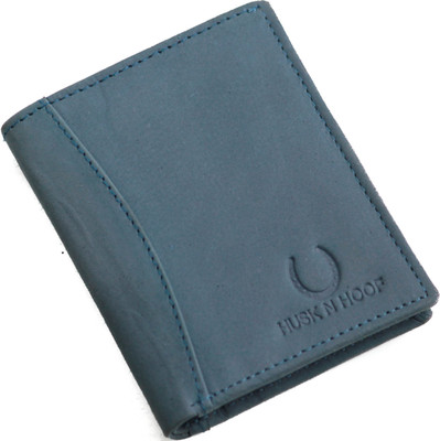 

Husk N Hoof Men Blue Genuine Leather Card Holder(6 Card Slots), Hunter blue